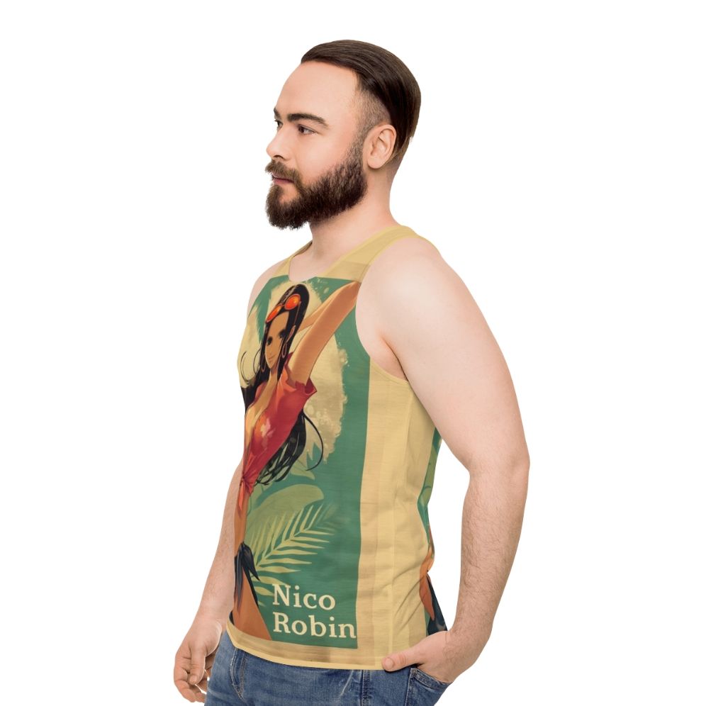 Pinup Anime Nico Robin Devil Child Unisex Tank Top - men side