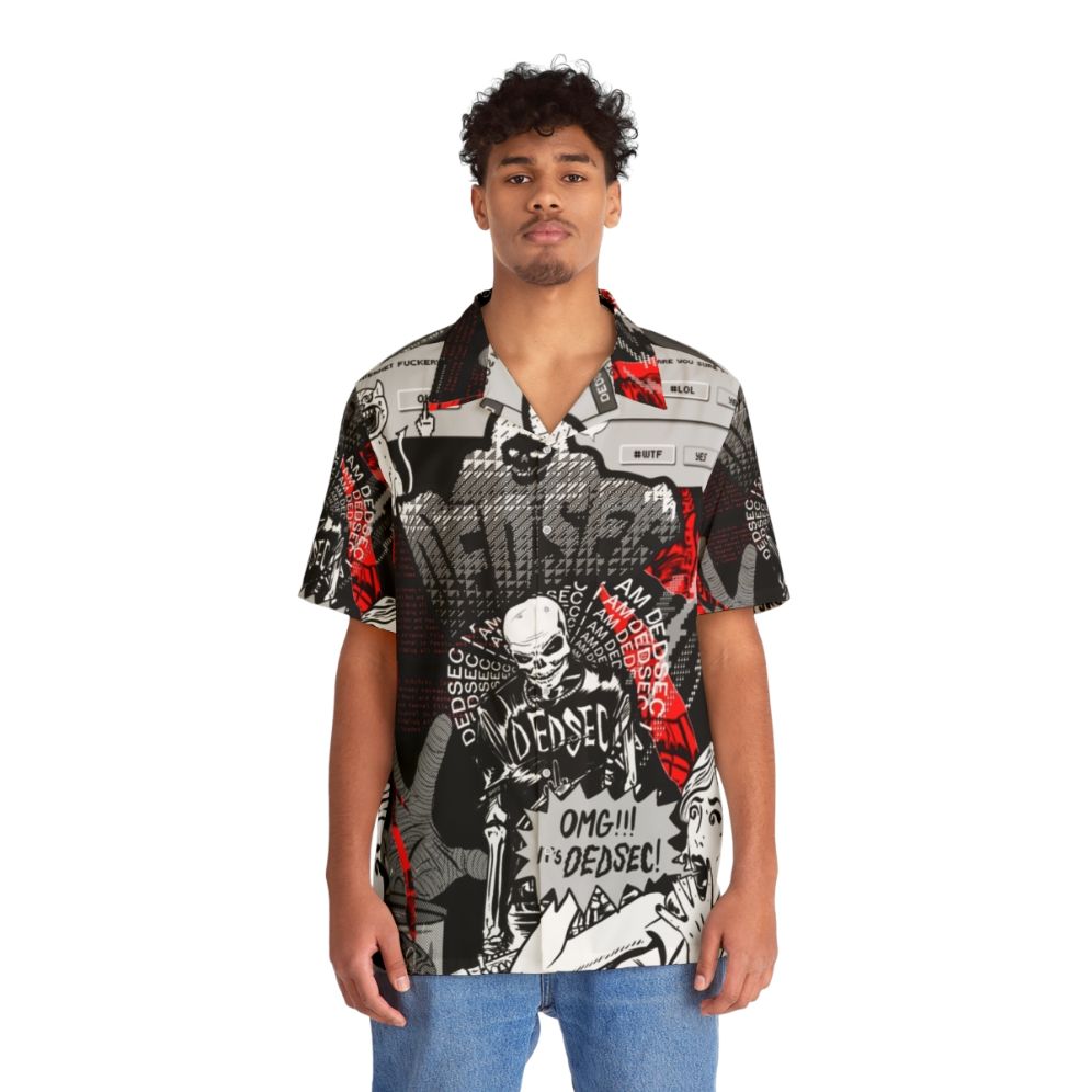 Dedsec Design Hawaiian Shirt - People Front