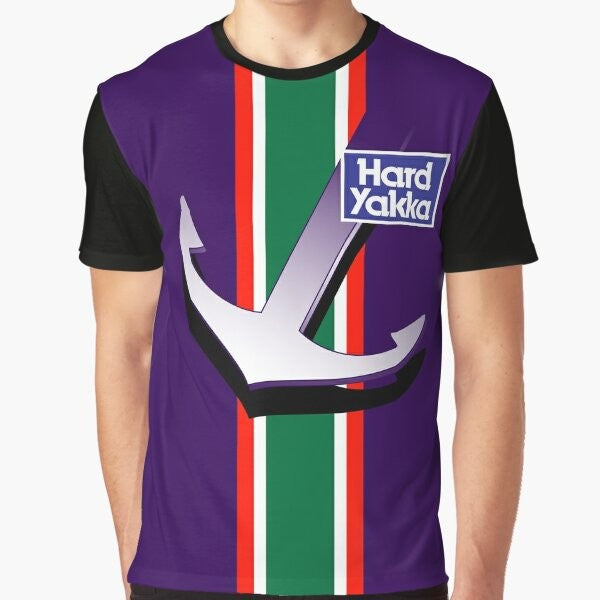 Retro Fremantle Dockers Guernsey Graphic T-Shirt with AFL logo and player names