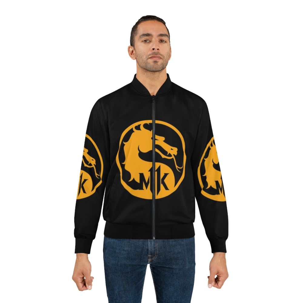 Minimalist Mortal Kombat 11 bomber jacket with a sleek, gaming-inspired design - Lifestyle