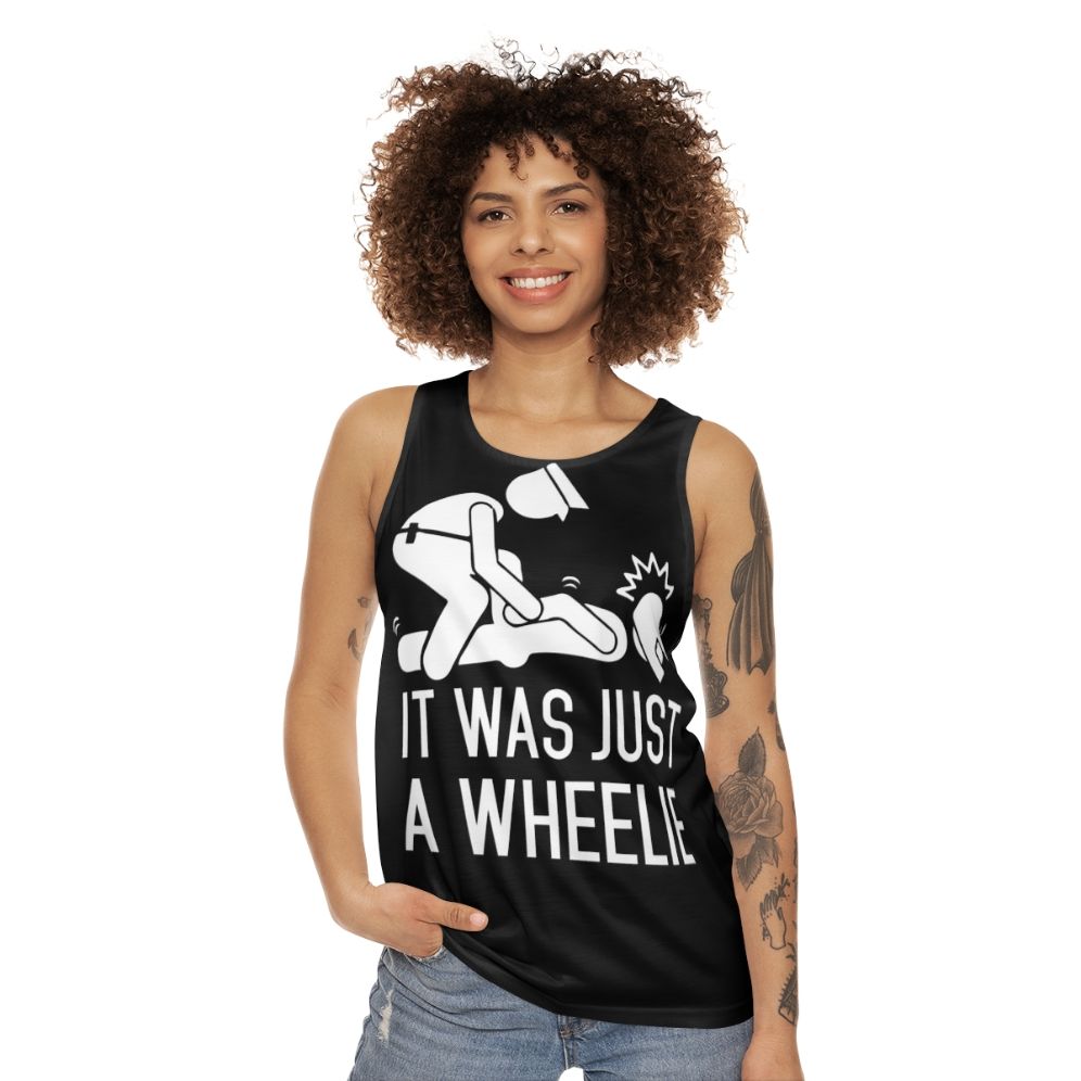 Legalize Wheelies Unisex Motorcycle Tank Top - women