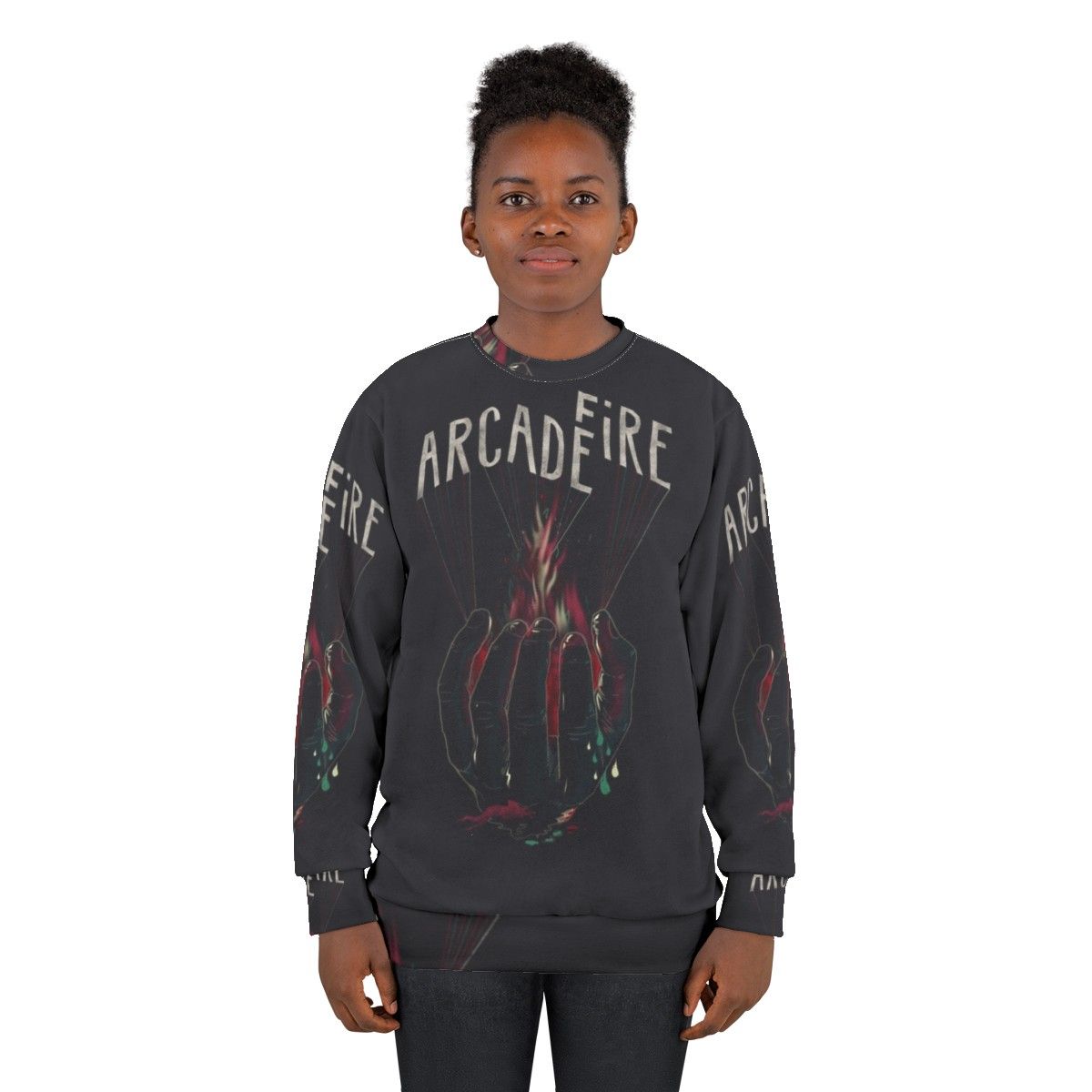 Arcade Fire Hand Print Sweatshirt - women