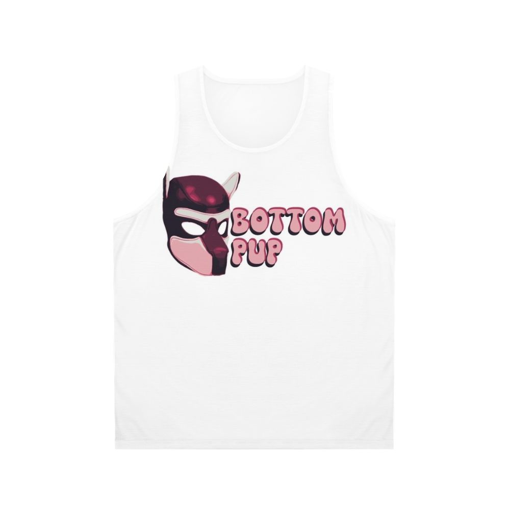 Unisex dog mask tank top for puppy play and BDSM