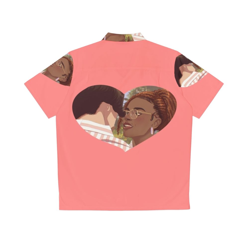 Heartstopper Hawaiian Shirt featuring Tao Xu and Elle Argent characters - Back