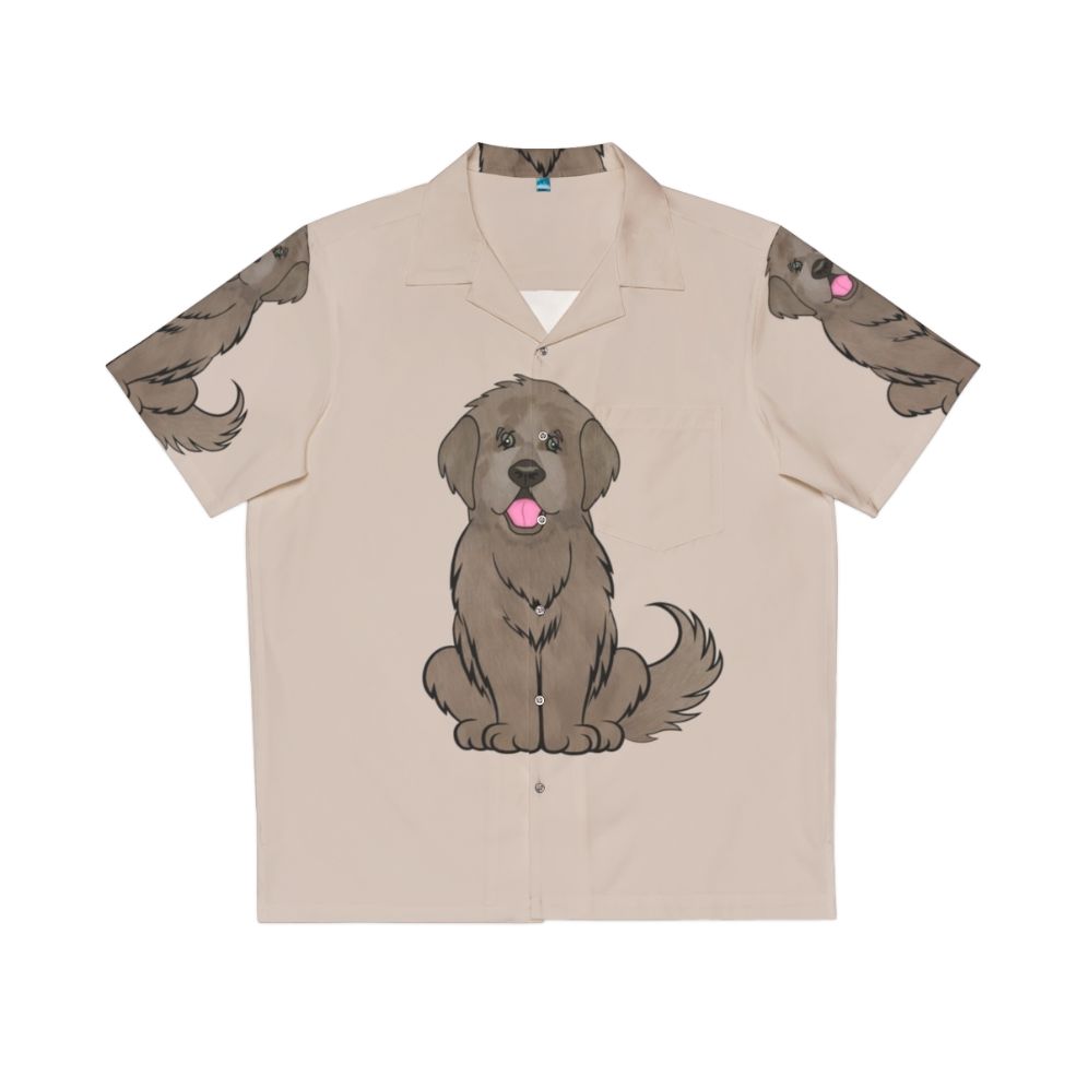 Beige Newfie Hawaiian Shirt