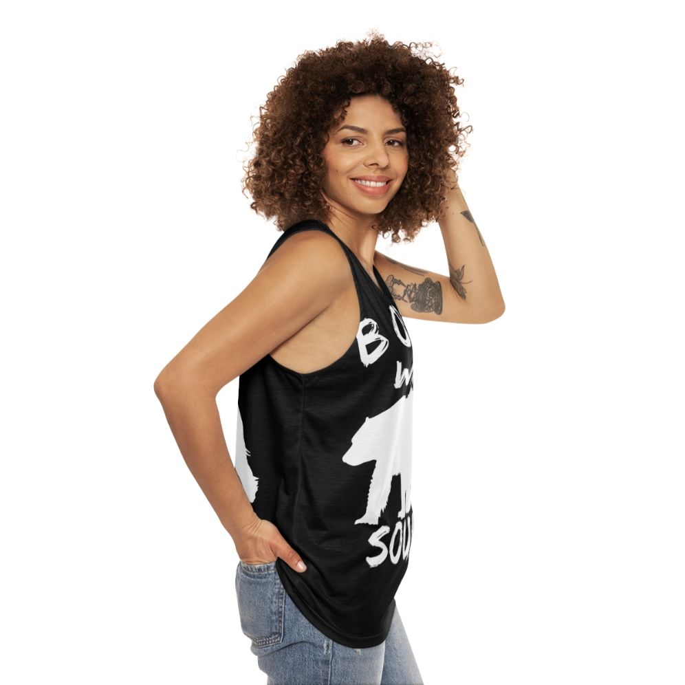 Unisex tank top with bear soul design - women side