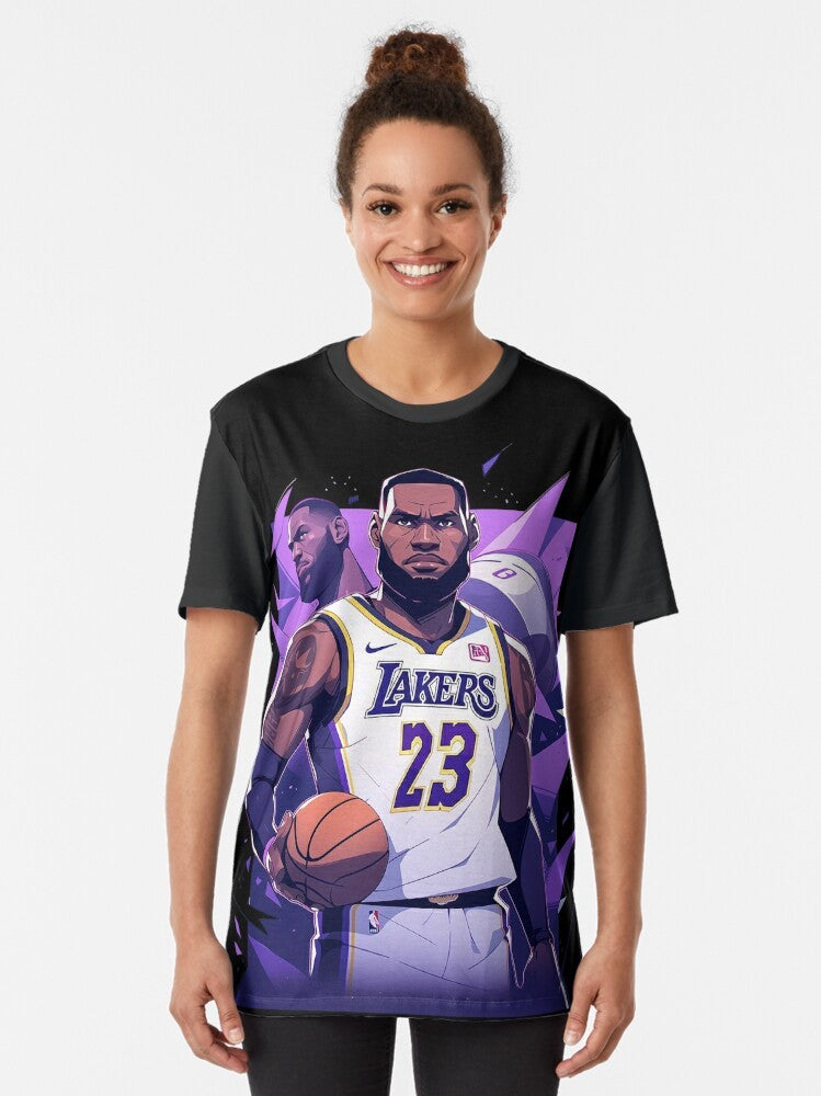 Lebron James 'King 23' Basketball Graphic T-Shirt - Women