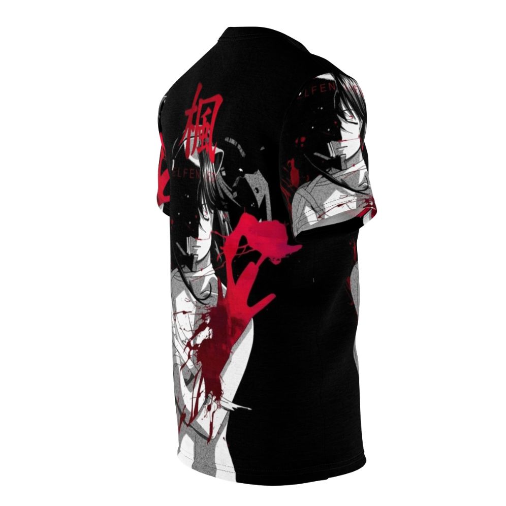 Dark fantasy-inspired graphic t-shirt with diclonius, anime, and Elfen Lied references - men right