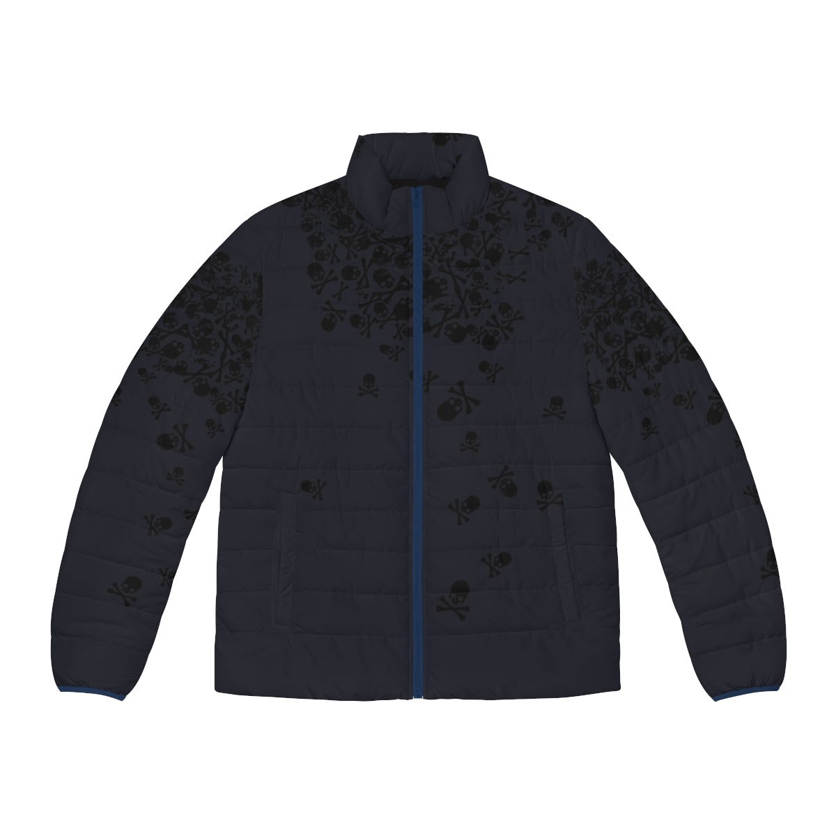 Skull pattern Noctis puffer jacket with bold design for Final Fantasy fans