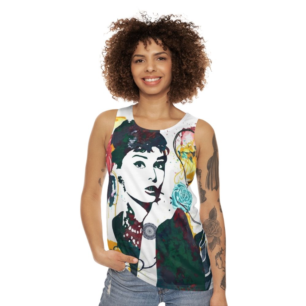 Vintage Audrey Hepburn Inspired Unisex Tank Top - women