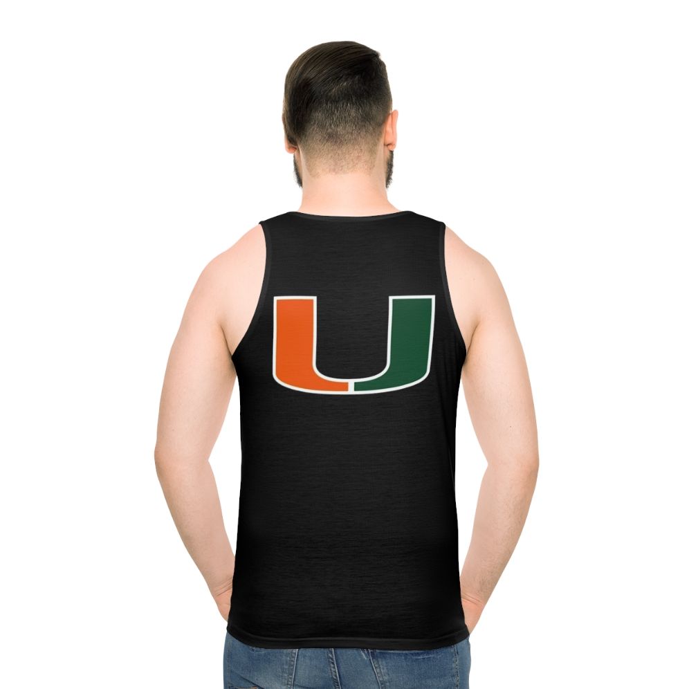 Miami Hurricanes Unisex Sports Tank Top - men back