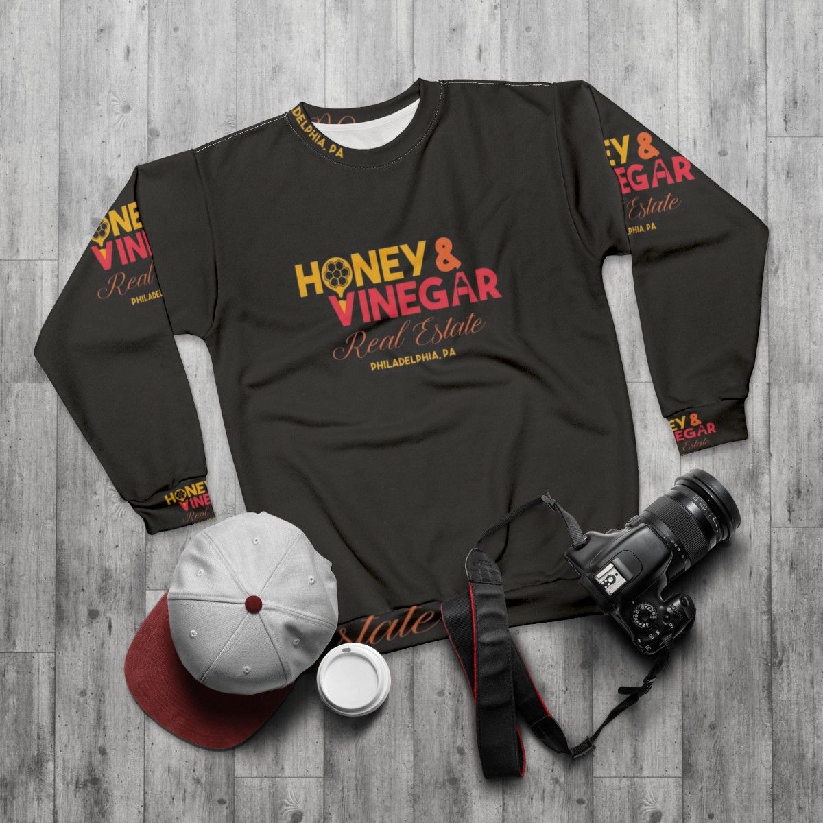 Honey Vinegar Real Estate Sweatshirt - flat lay