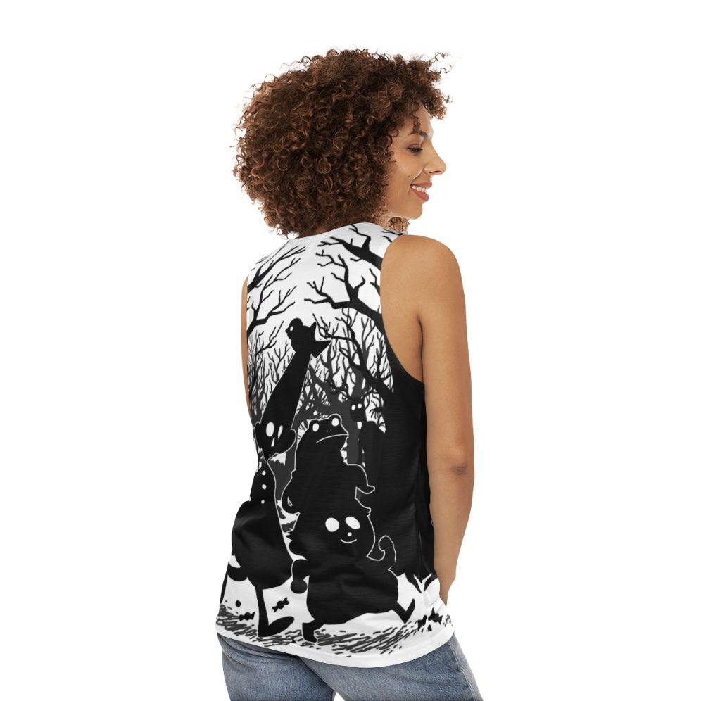 Over The Garden Wall Adelaide Parade Unisex Tank Top featuring Wirt and Greg - women back