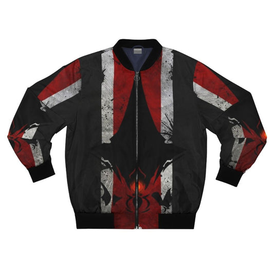 Mass Effect inspired bomber jacket featuring Commander Shepard