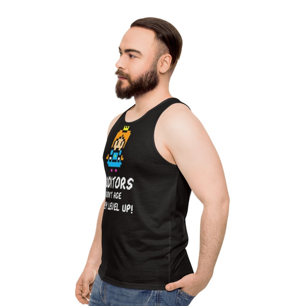 Auditors Don't Age, They Level Up - Unisex Tank Top - men side