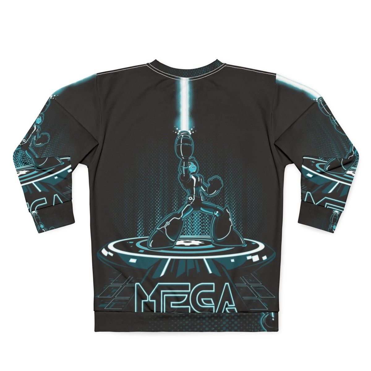 Mega Sweatshirt featuring Mega Man and Tron inspired design - Back