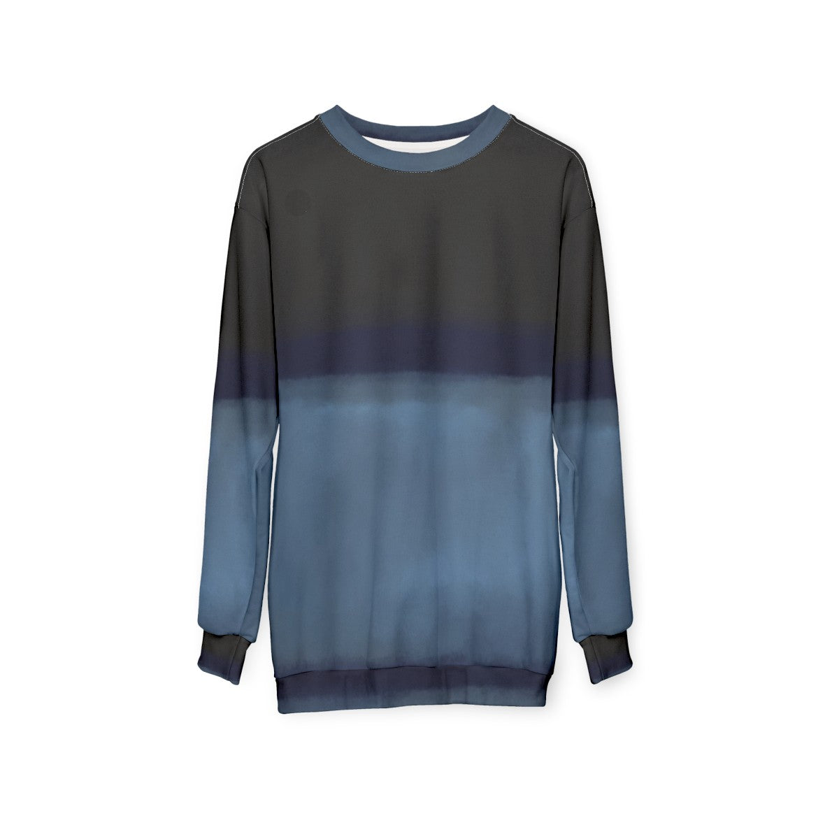 Rothko inspired abstract color block sweatshirt - hanging