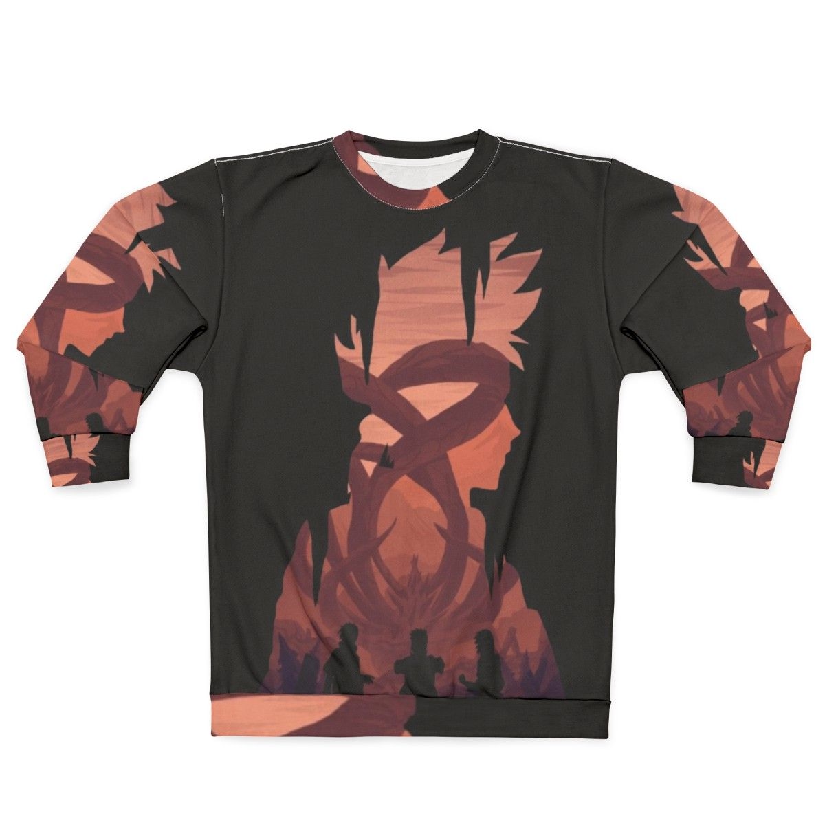 Anime manga hero sweatshirt with Naruto inspired graphic