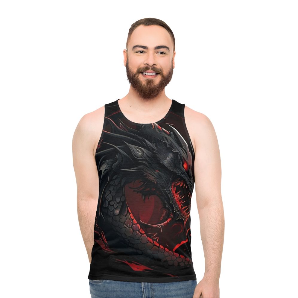 Mythical dragon unisex tank top - men