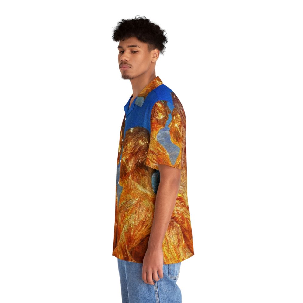 Digital art Hawaiian shirt with electronic music and festival themes - People Left