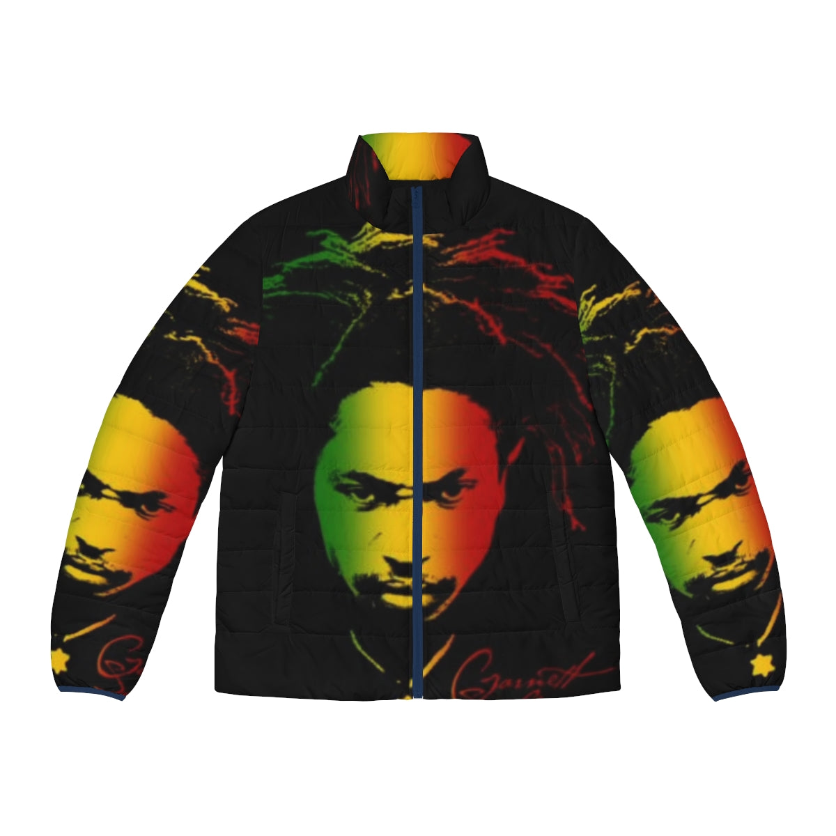 Garnett Silk Rasta Puffer Jacket - Reggae-inspired fashion celebrating diversity and Jamaican heritage