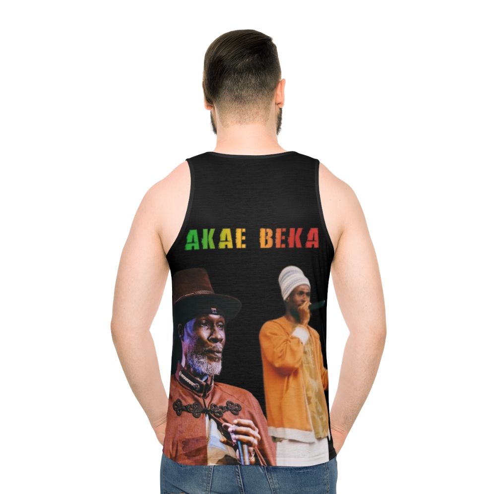 Akae Got Midnite Unisex Rastafarian Tank Top - men back