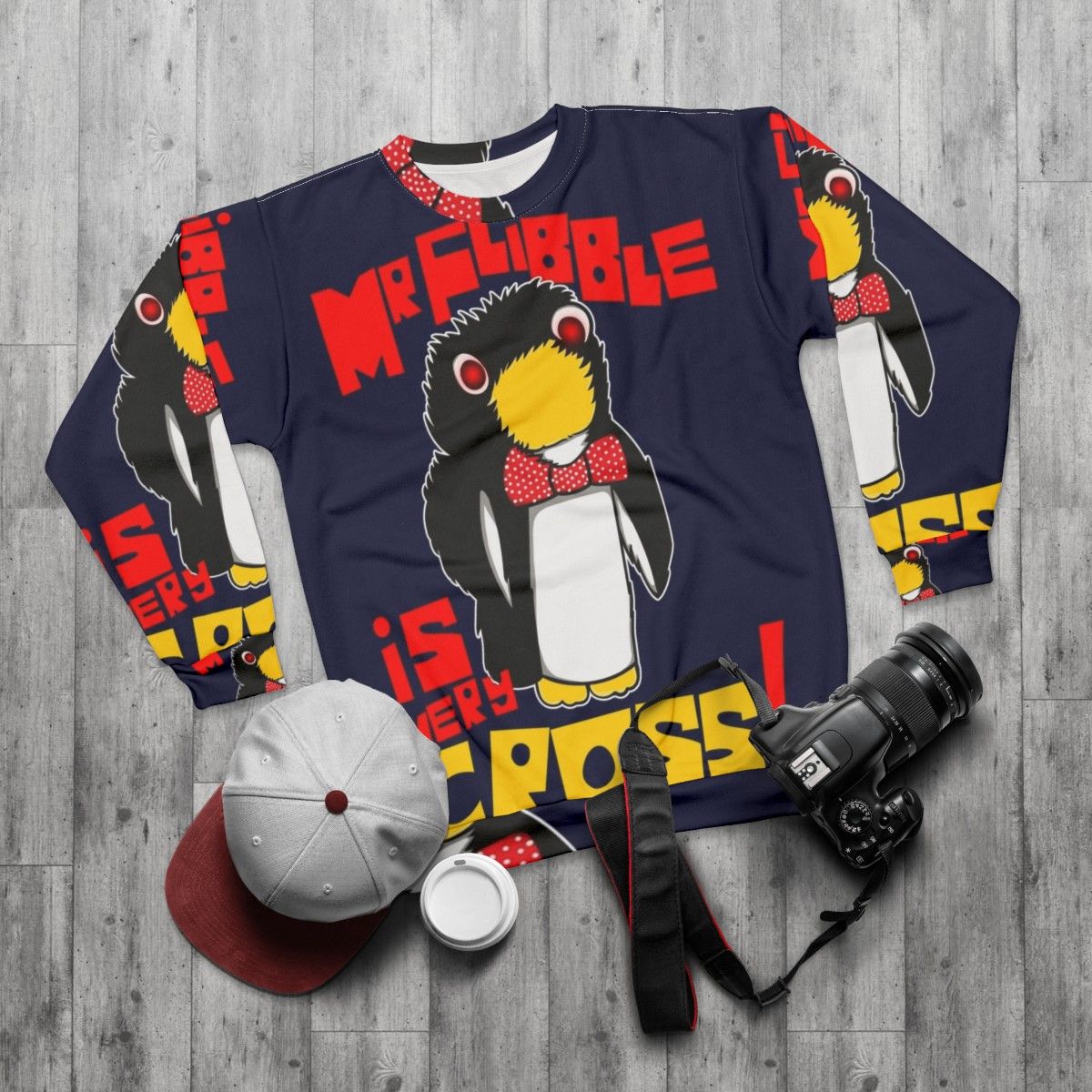 Red Dwarf Mr Flibble Is Very Cross Sweatshirt - flat lay