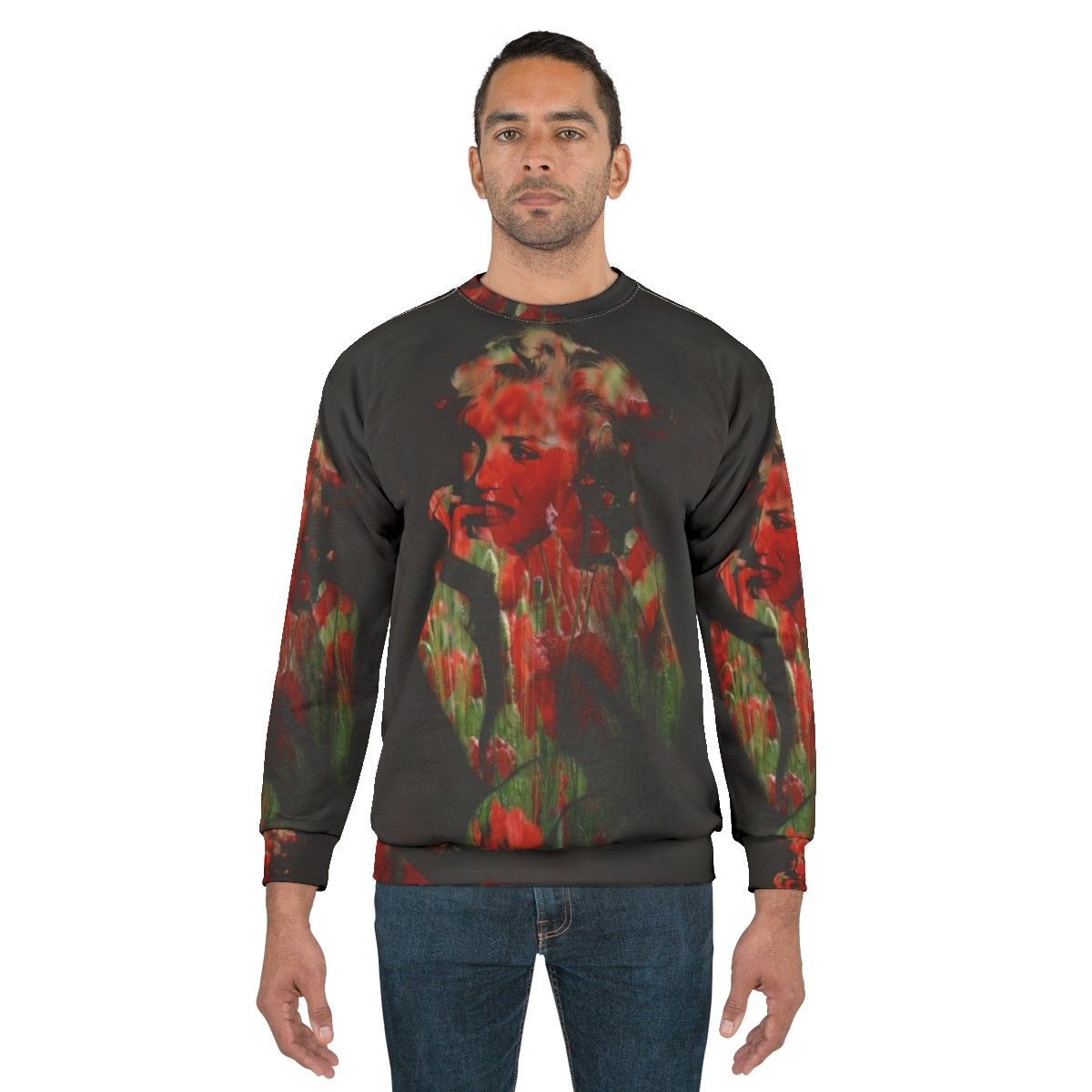 Addiction Calling Sweatshirt featuring abstract, colorful, neon design - men