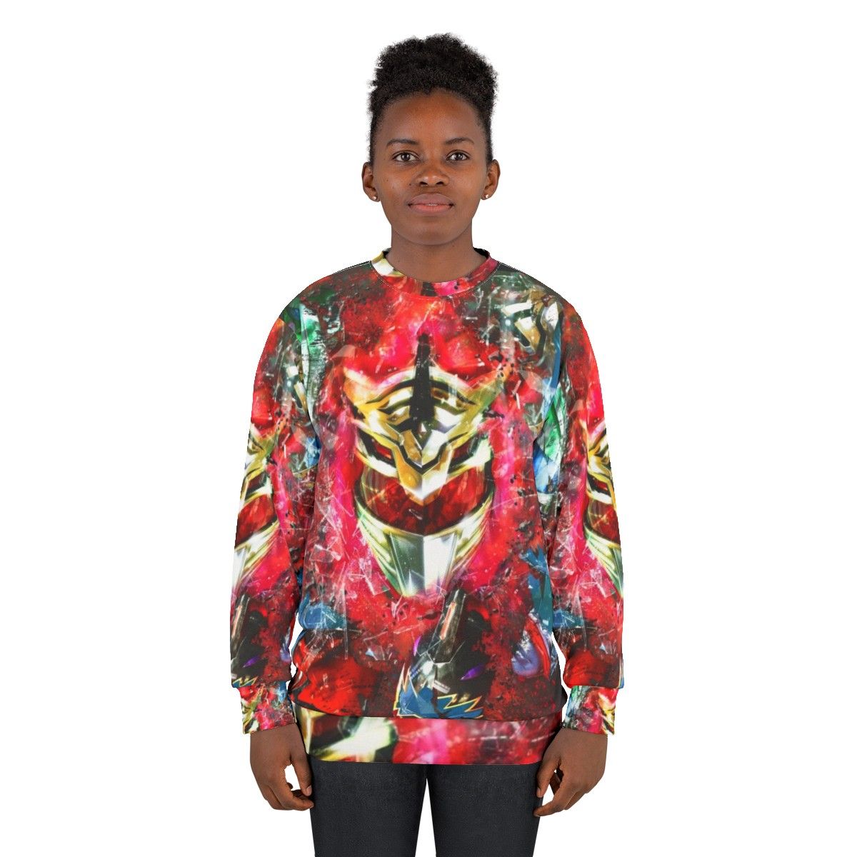 Lord Drakkon Power Rangers Sweatshirt with 90s Kids Shows, Turbo Zeo Ranger, and Dinosaur Themed Design - women