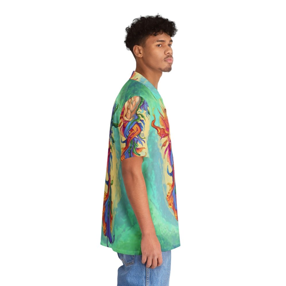 Underwater Kiss Hawaiian Shirt featuring a merman design - People Pight