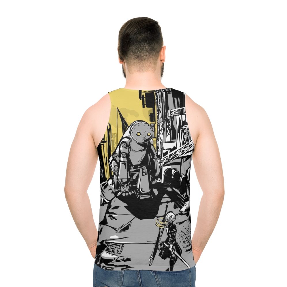 Nier Automata 2B and 9S Unisex Tank Top - men back