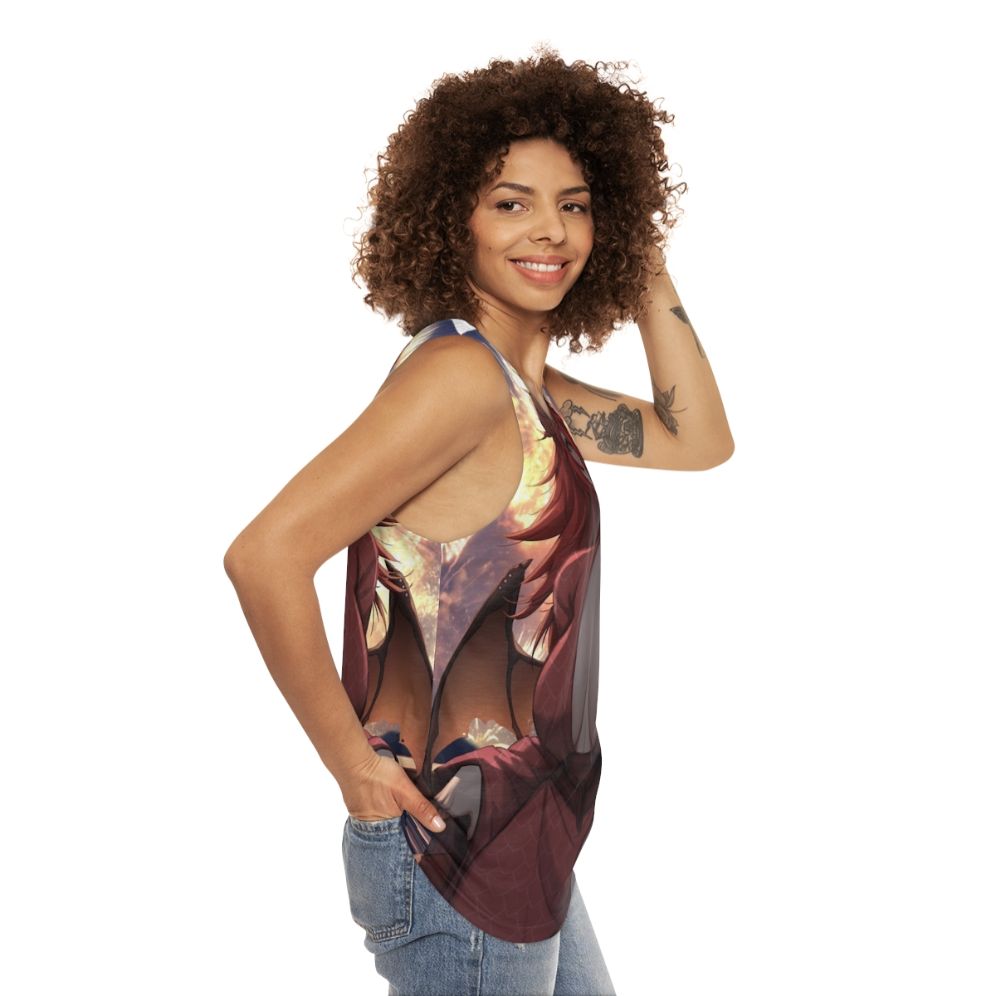 Zentreya Dragon Girl Kimono Unisex Tank Top - women side