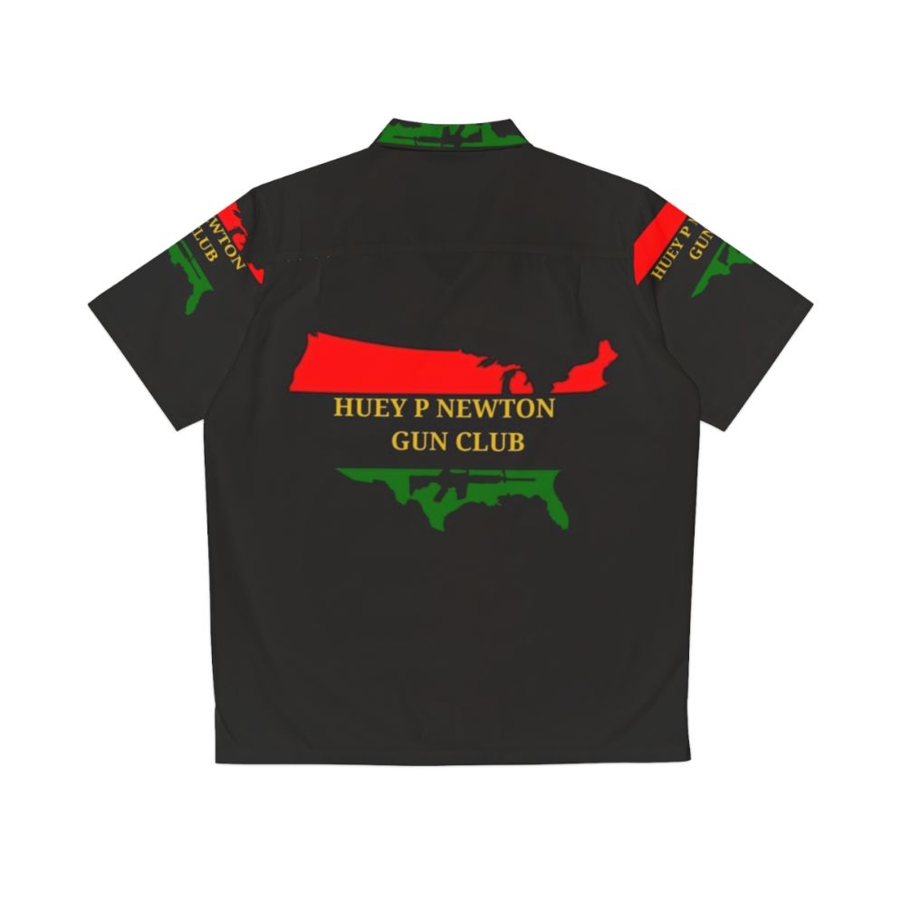 Huey P. Newton Black Panther Hawaiian Shirt - Back