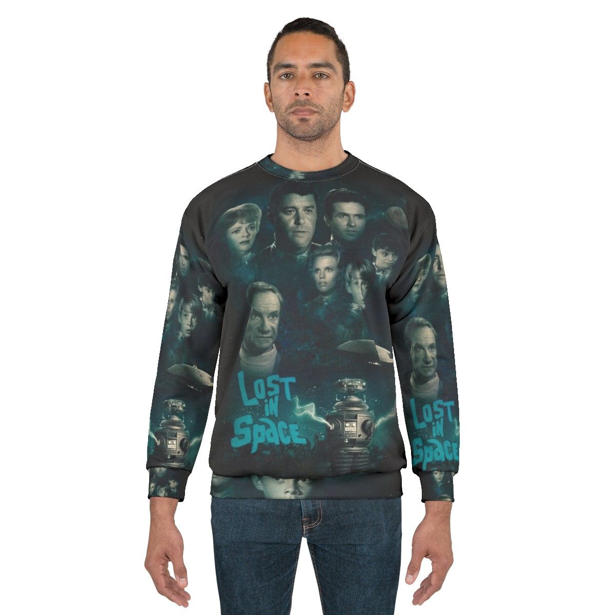 Retro "Lost in Space" themed sweatshirt - men