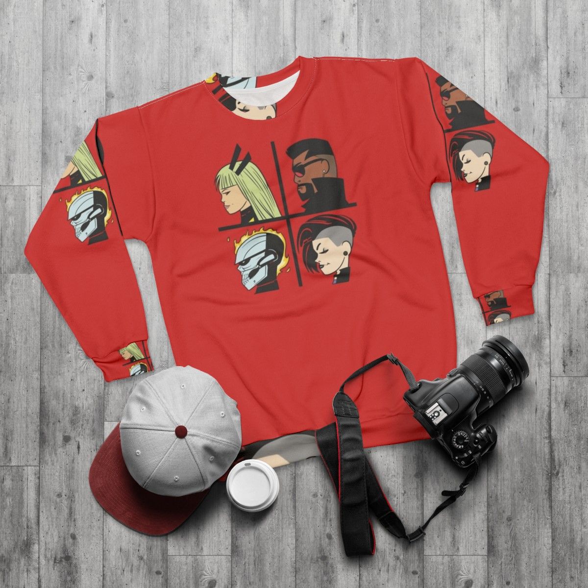 Avengers Midnight Suns Video Game Themed Sweatshirt - flat lay