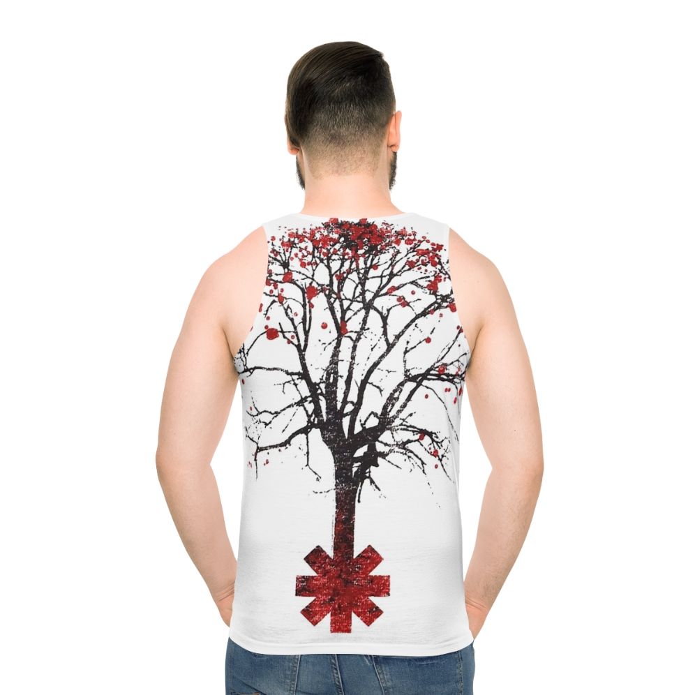 Unisex tank top featuring the Red Hot Chili Peppers logo - men back