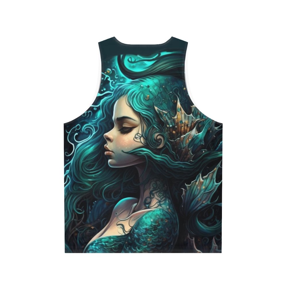 Unisex tank top featuring mythical sea creatures design - Back