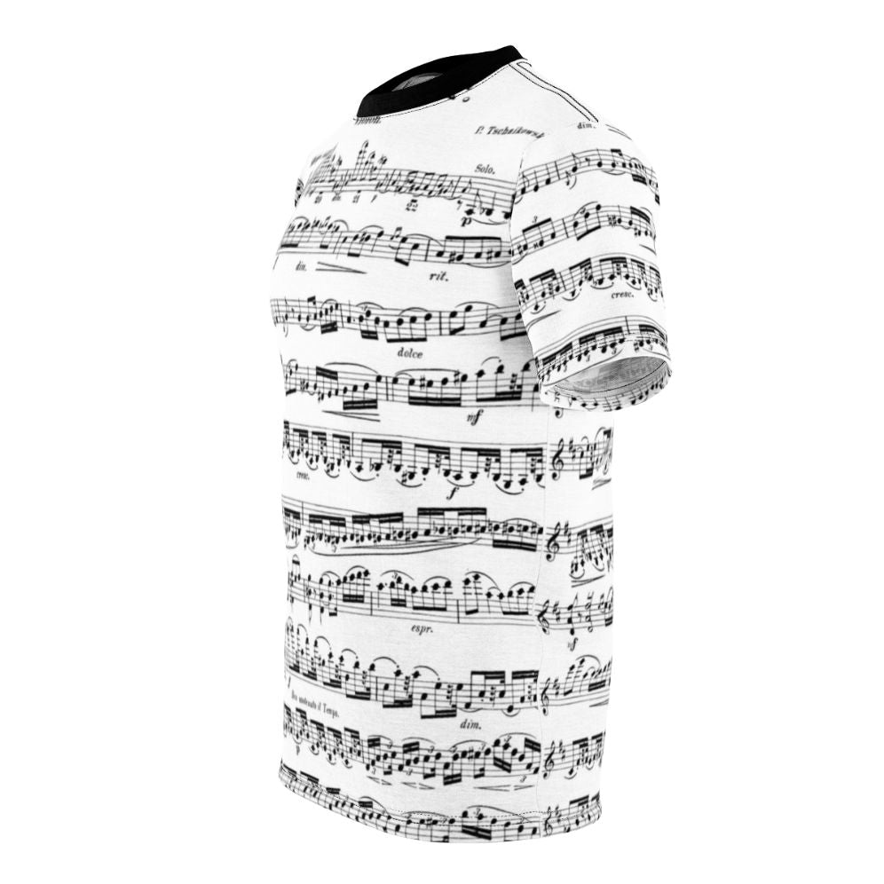 T-shirt featuring the Tchaikovsky Violin Concerto, a iconic classical music work - men left