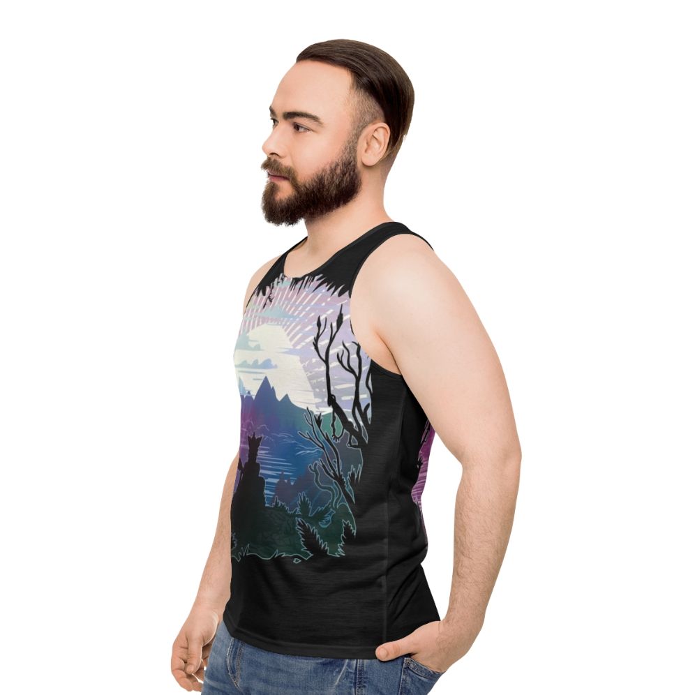 Unisex furry music anthology horizon design tank top - men side