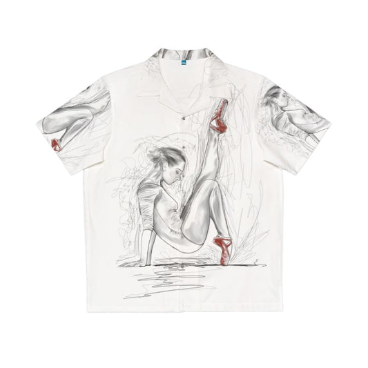 Ballet inspired red shoes hawaiian shirt