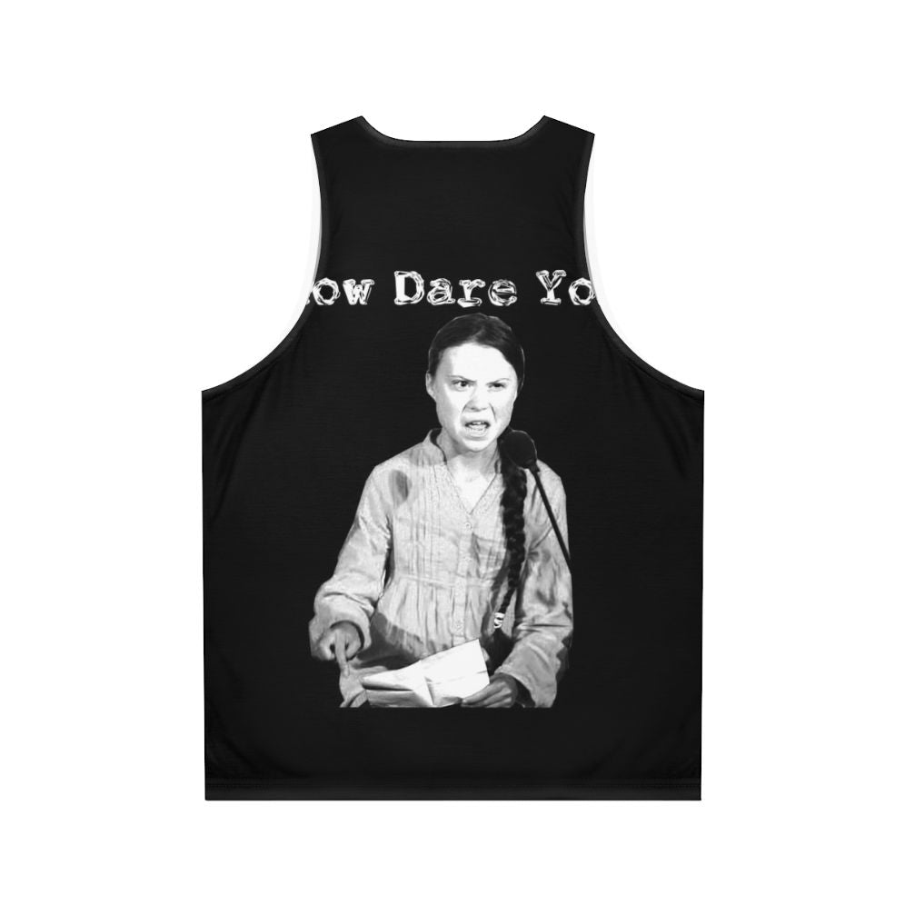 Greta Thunberg Climate Change Unisex Tank Top - Back