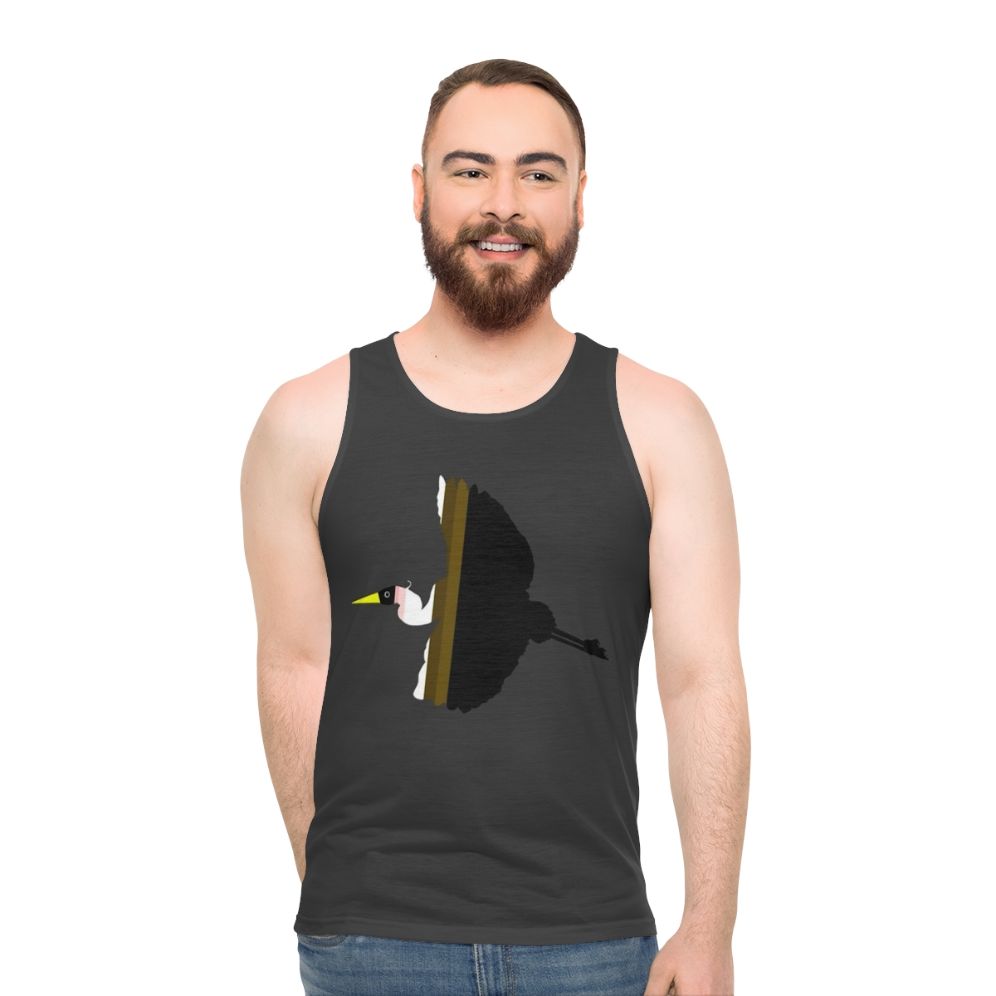 Heron Legendary Animals Unisex Tank Top with Abstract Nature Artwork - men