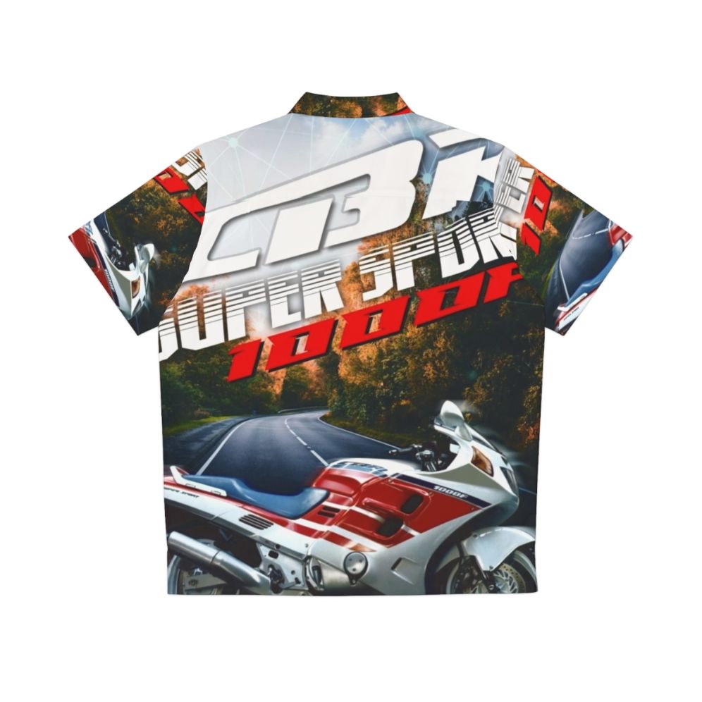 Classic CBR1000F Hawaiian Motorcycle Shirt - Back