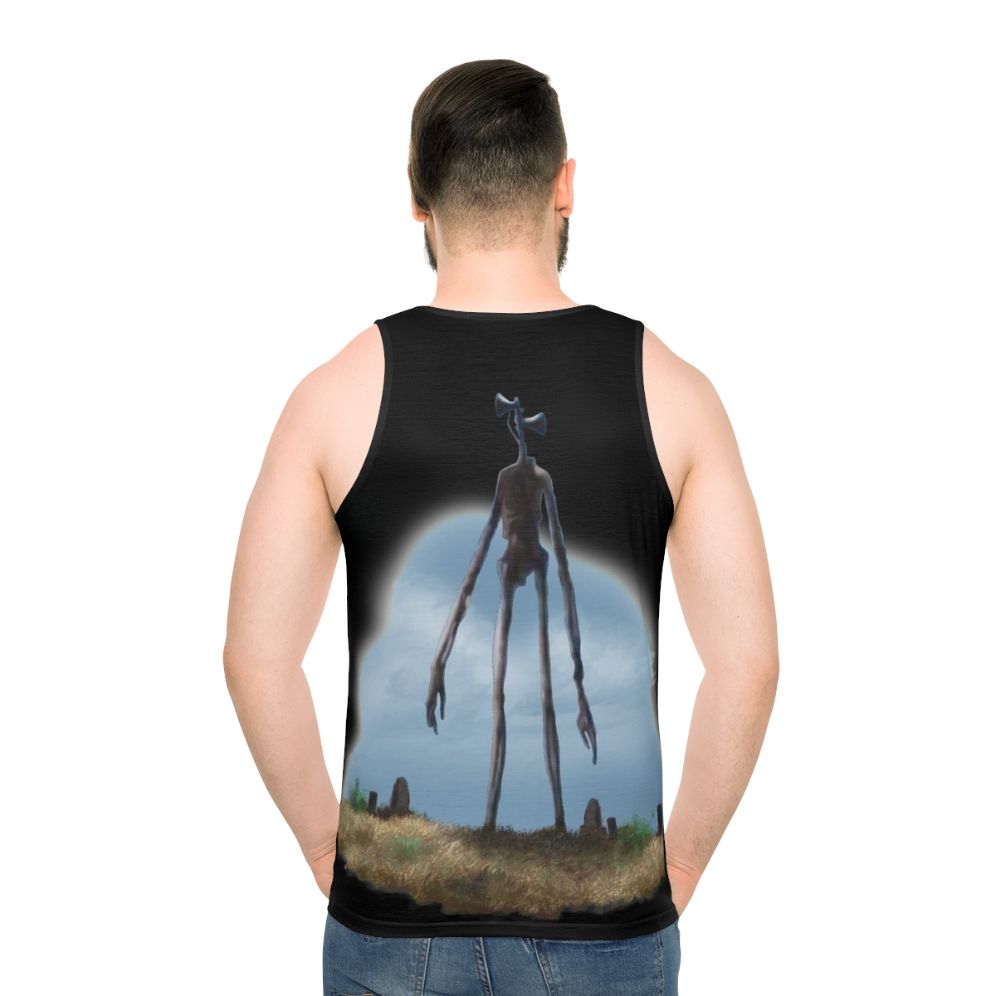 Sirenhead unisex horror tank top - men back