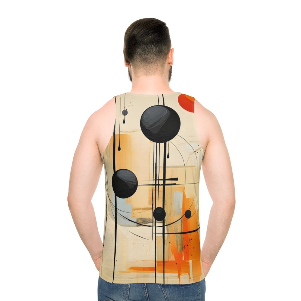 Autumn Abstract Neutral Unisex Tank Top - men back