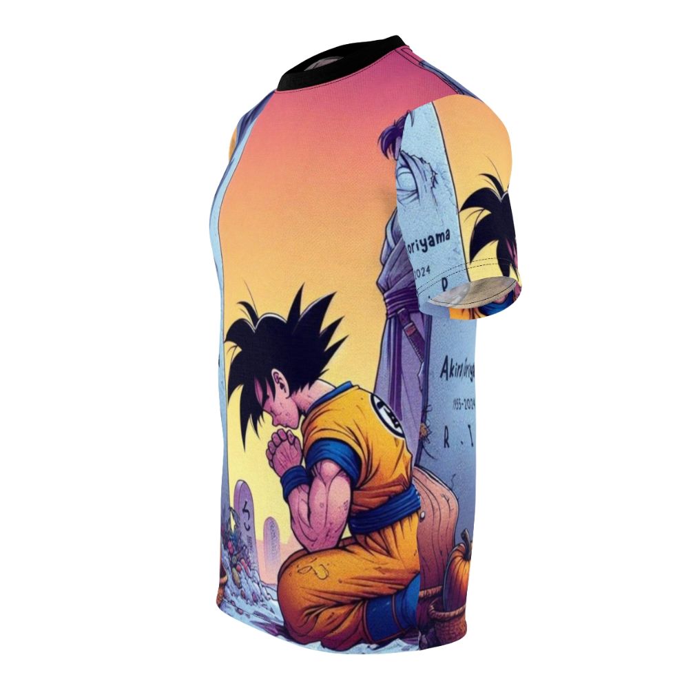 Retro anime-inspired t-shirt design featuring characters from the popular Dragon Ball series - men left