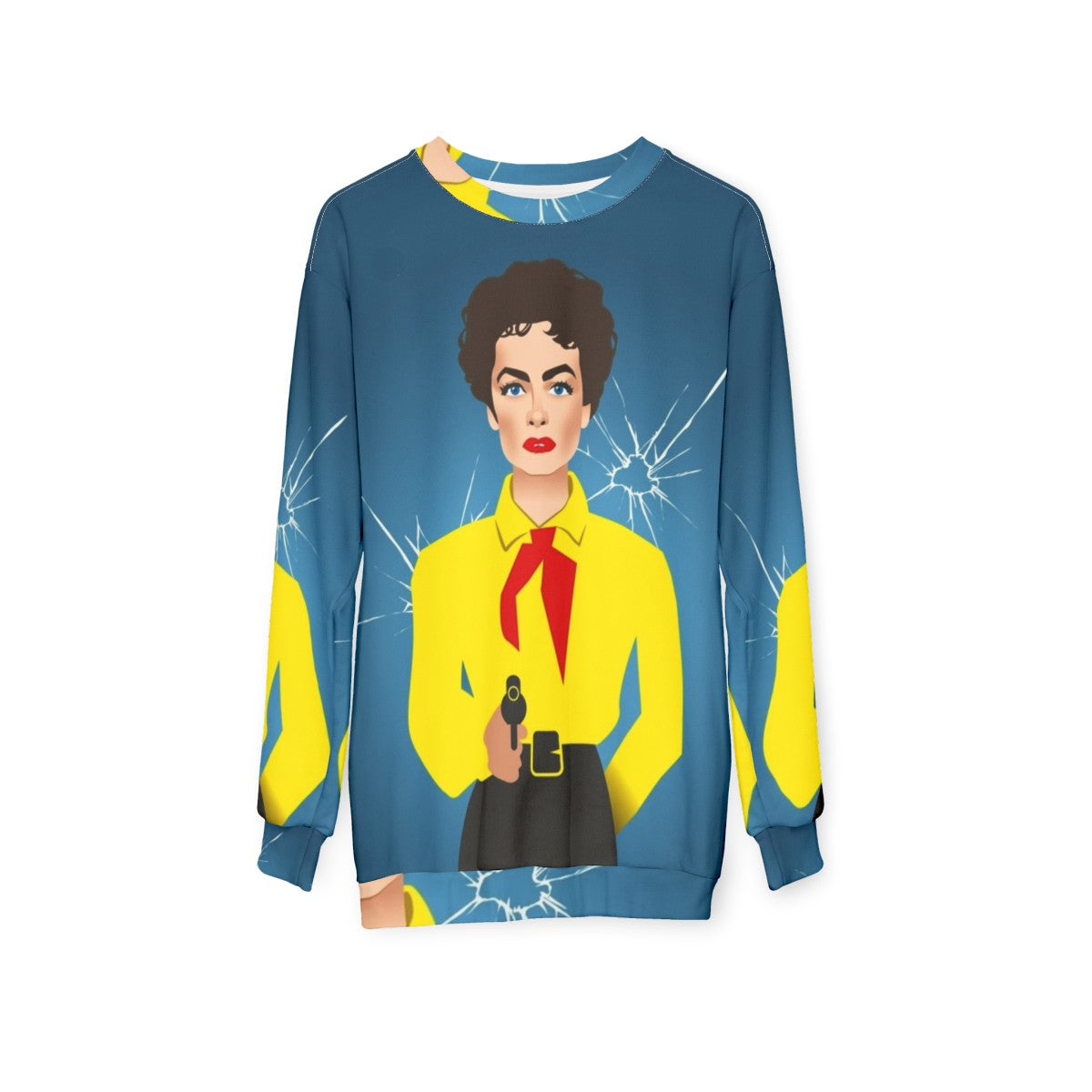 Vienna sweatshirt featuring vintage Hollywood diva style and Alejandro Mogolloart - hanging