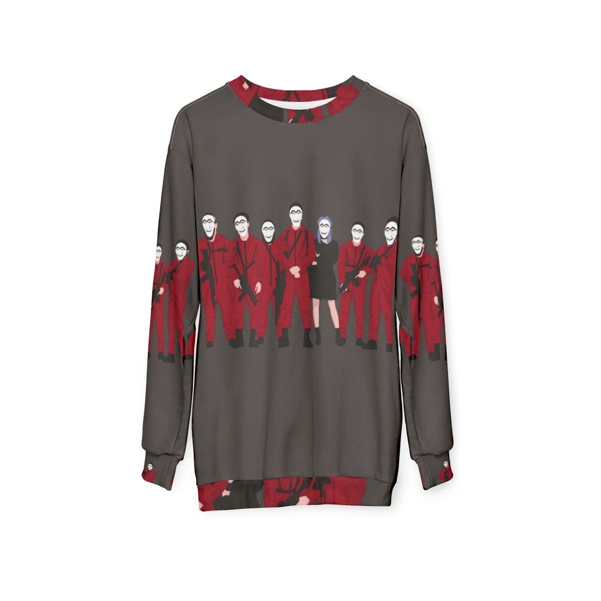 Money Heist Sweatshirt with Show Logo - hanging