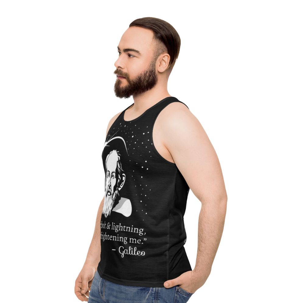 Retro Galileo Graphic Unisex Tank Top - men side