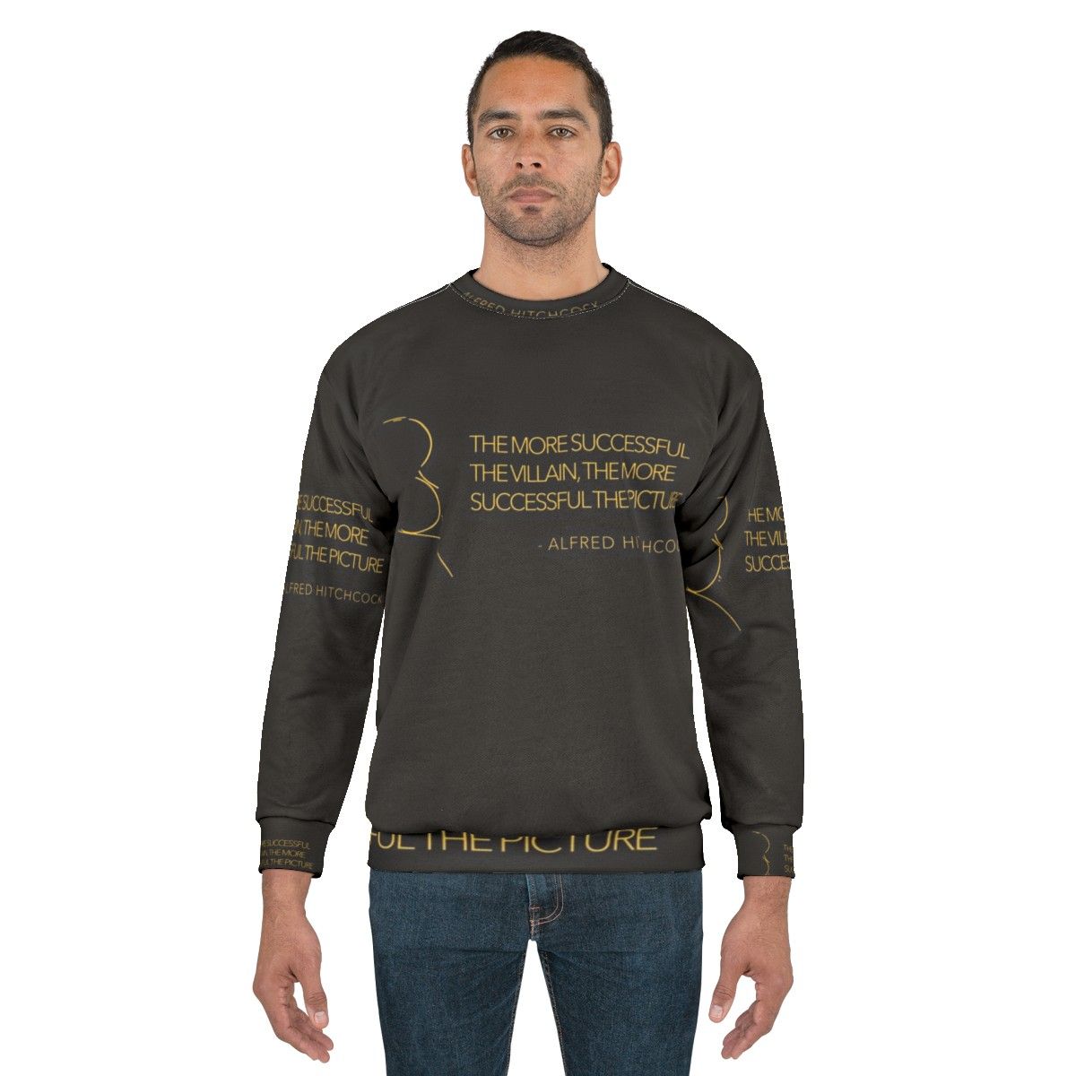 Alfred Hitchcock Villain Sweatshirt featuring iconic quotes - men